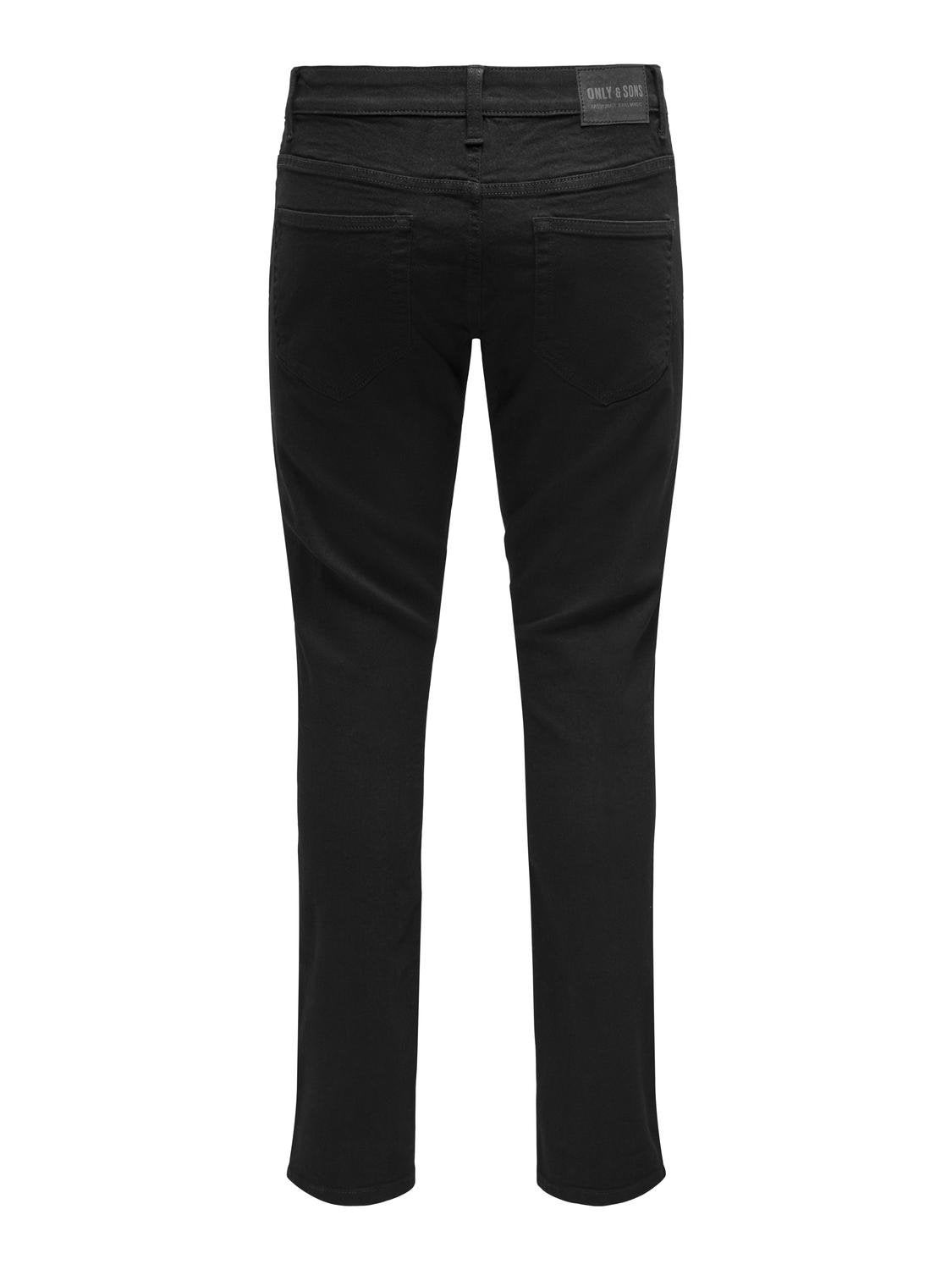 ONSLOOM Mid Rise Slim Fit Jeans Black Denim