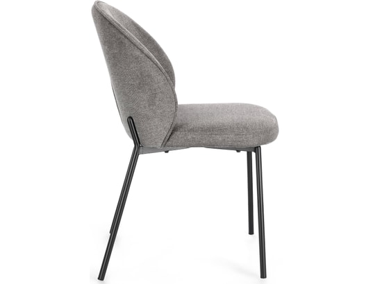 CONCEPT1 - Chaise Lot de 2 C. Wendy gris foncé