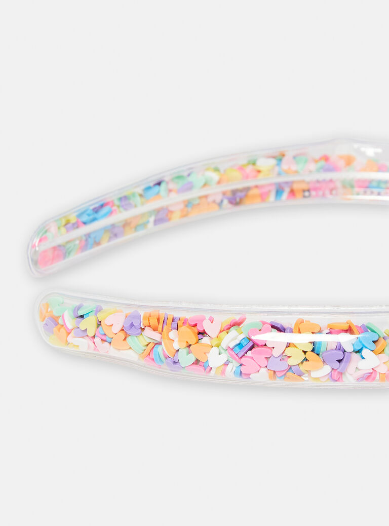 Serre-tête transparent à paillettes pour fille
