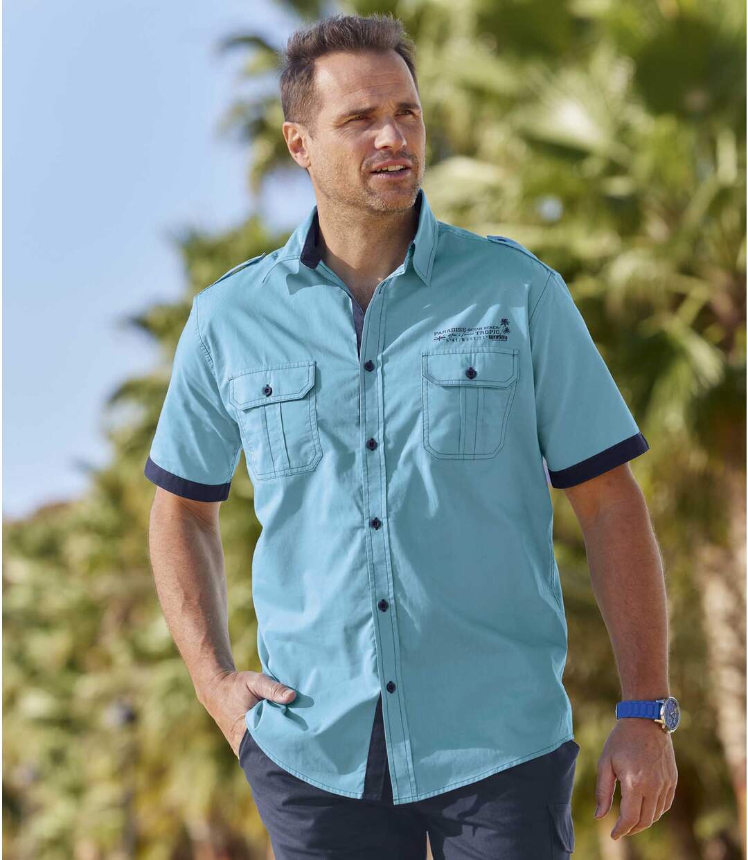 La chemise Pilote Turquoise