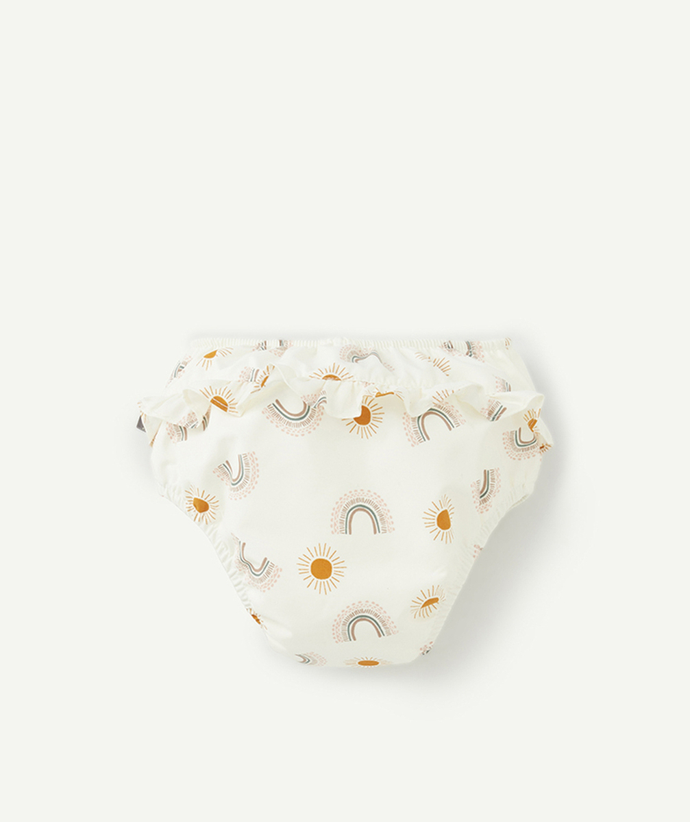 LASSIGMAILLOT DE BAIN COUCHE RÉUTILISABLE MIXTE BLANC AVEC IMPRIMÉ ARC-EN-CIEL