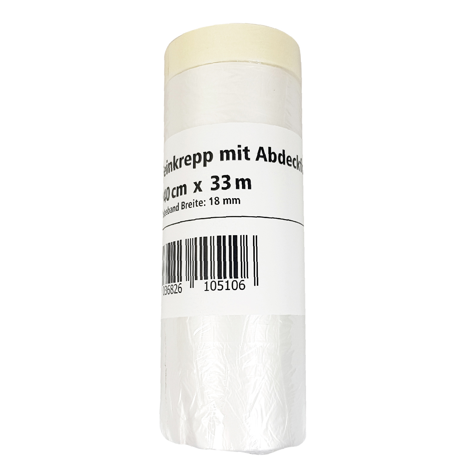 Feinkrepp mit Abdeckfolie - 33 Meter