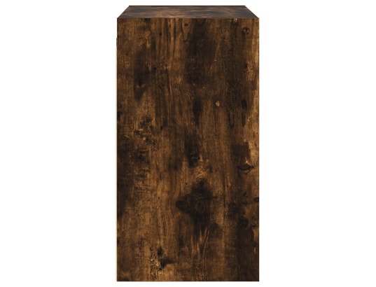 VIDAXL - Armoire de rangement Armoire murale avec portes en verre chêne fumé 68x37x68,5 cm