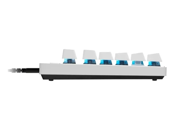 Logitech G PRO X RAPID - Tastatur - TKL - bagbelyst - USB - QWERTY - US International - tastkontakt: Linear - hvid