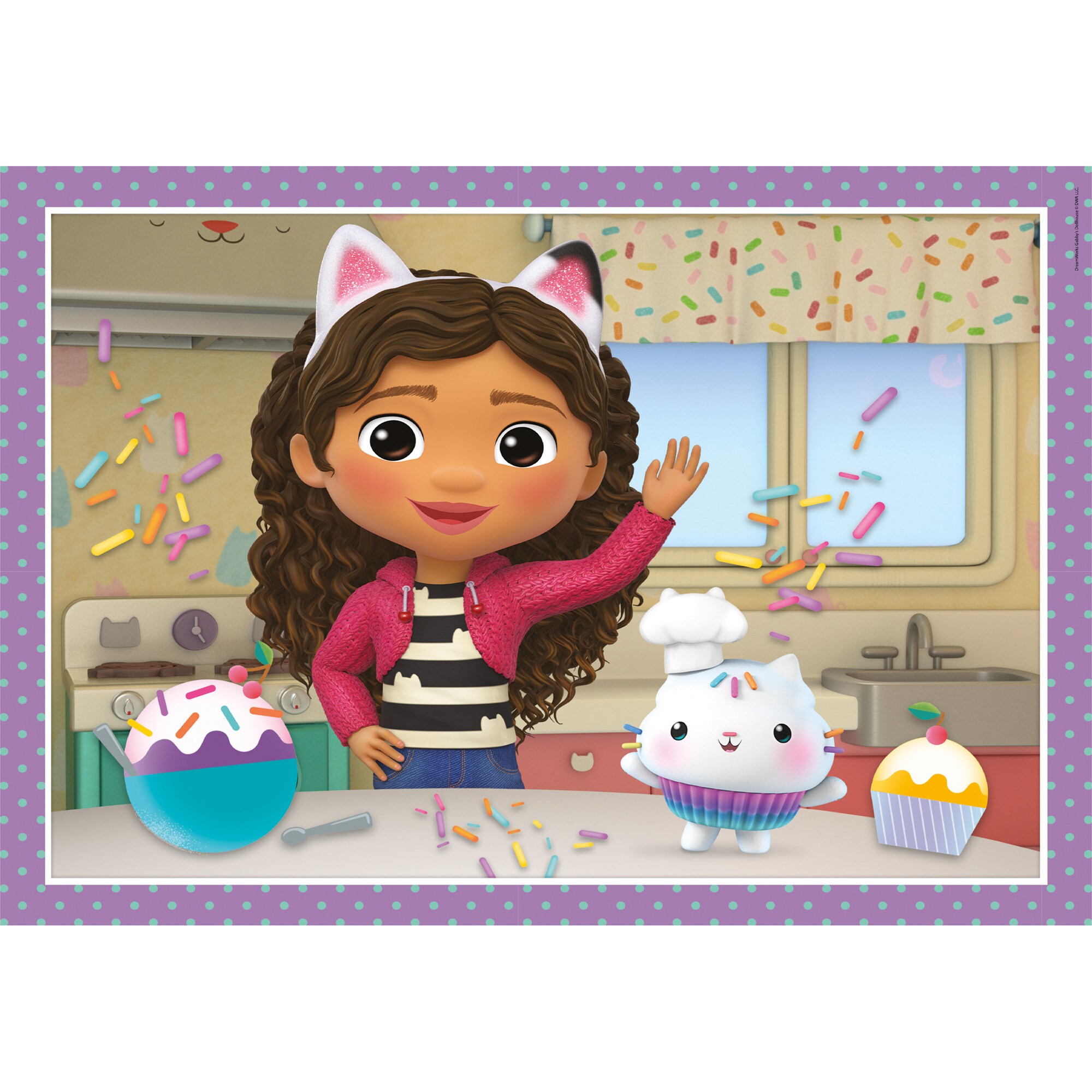 Clementoni Puzzle Supercolor 4 in 1 - DreamWorks Gabby's Dollhouse