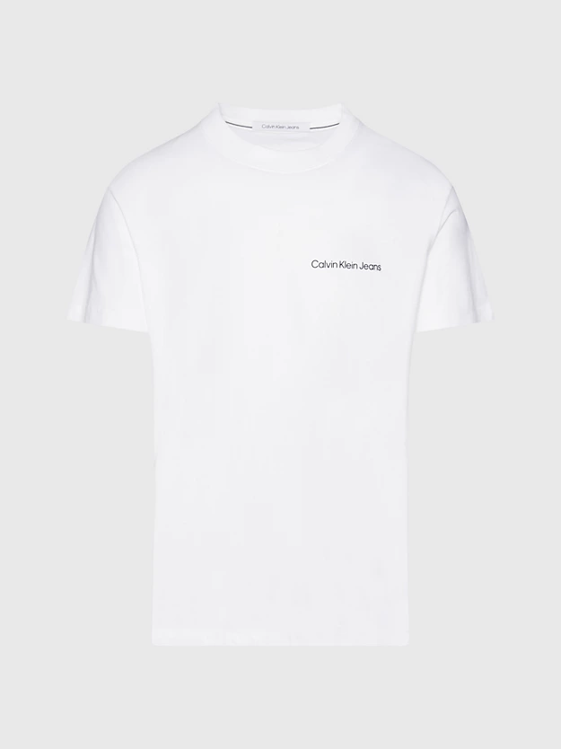 Camiseta de algodão com logo no peito.
