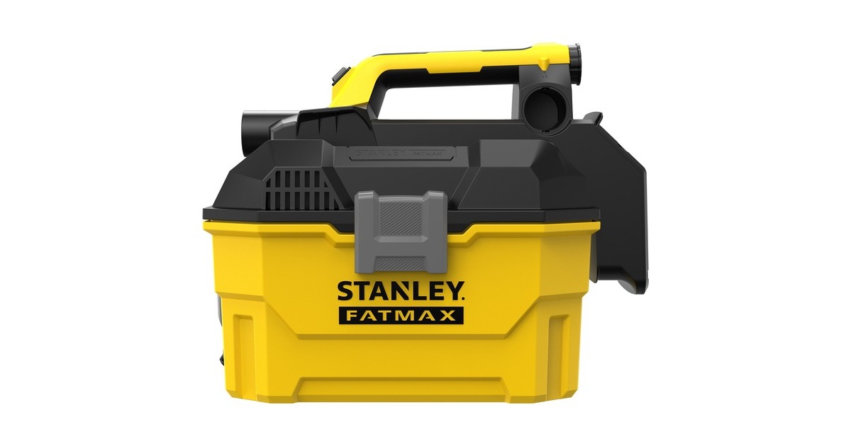 StanleyFATMAX V20 18V 7.5L Nat en droog accubouwstofzuiger nat- en droogzuiger  (Geel/zwart, Accu en oplader niet inbegrepen)
