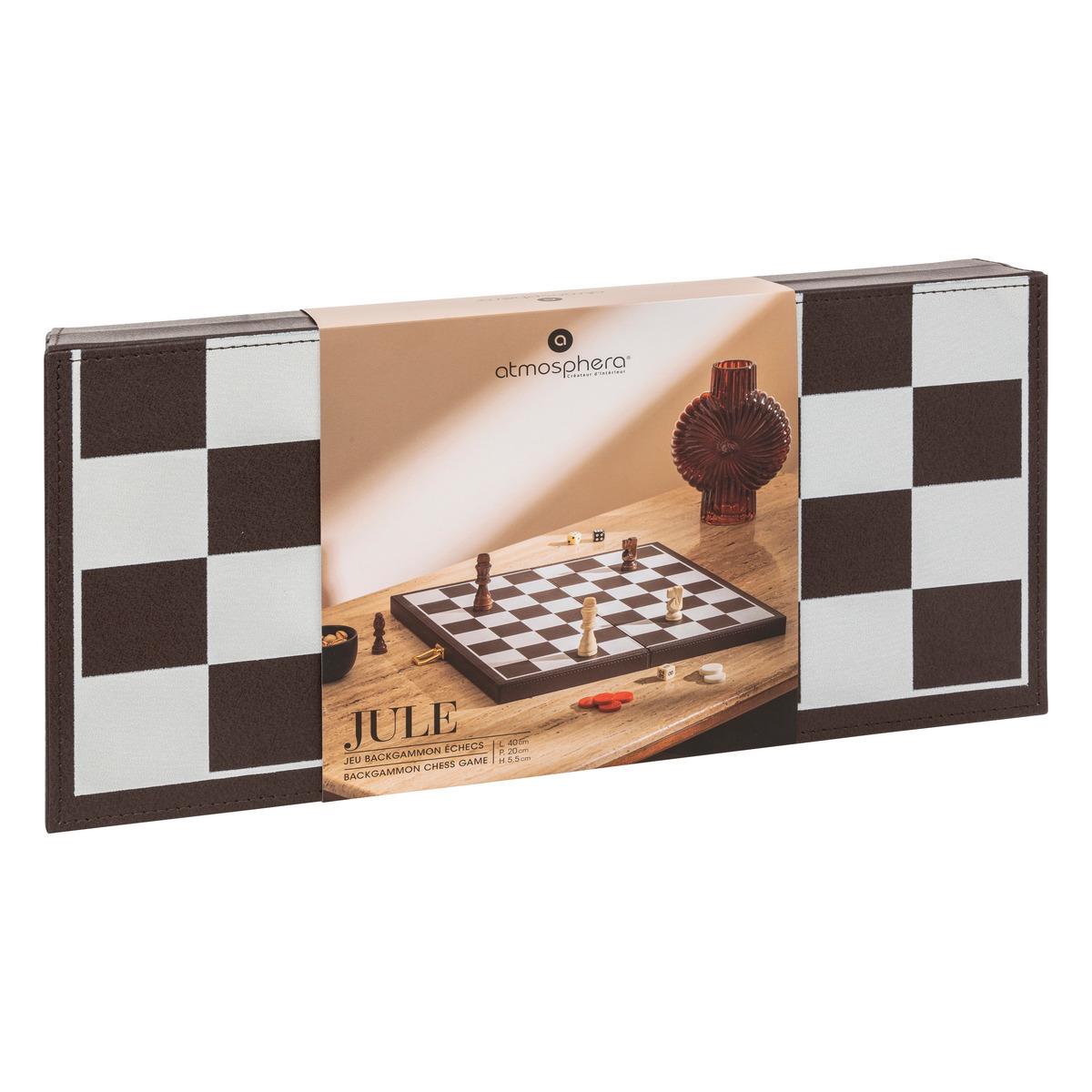 JEU DE BACKGAMMON ECHEC JULE