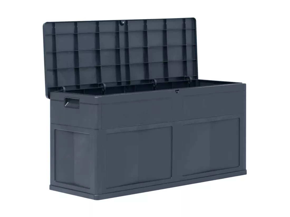 Boîte de rangement de jardin 320 L Noir