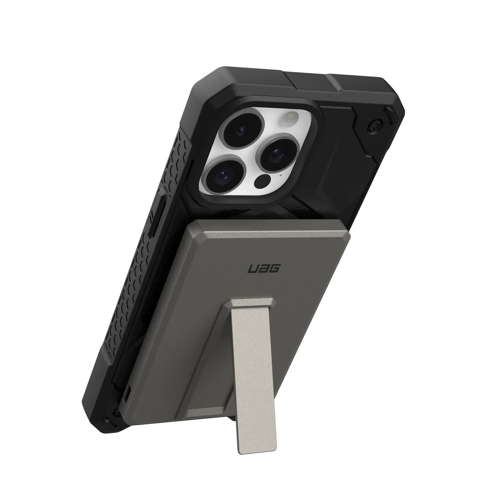 (20W) 5000mAh Rugged Magnetische MagSafe Powerbank USB C Ladegerät mit Kickstand   USB C Ladekabel (9B4417113636) - Titan Natur
