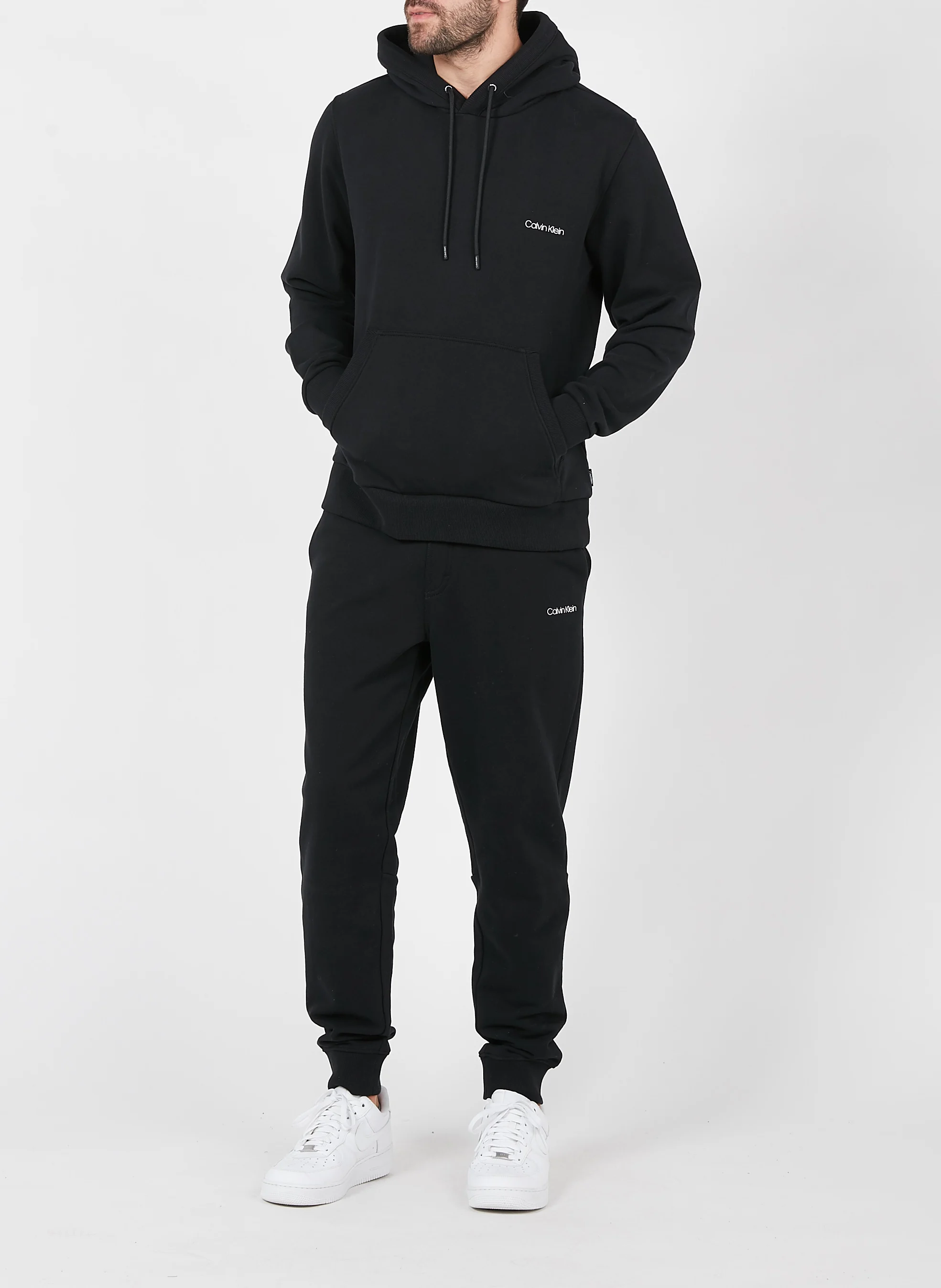 Sweat à capuche sérigraphié en coton organique | Noir