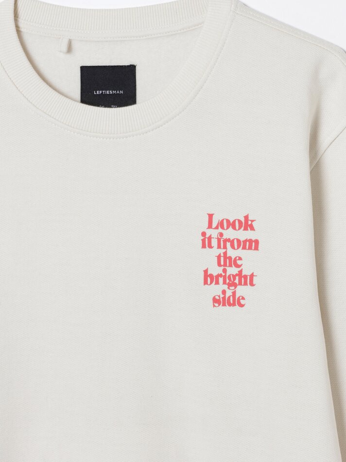Moletom com estampa de texto - Off White