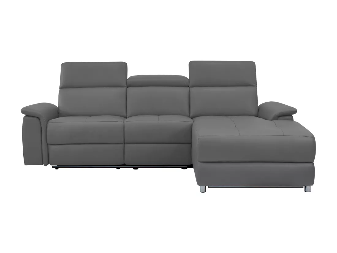 Pareli | Canapé 3 places avec fonction manuel tissu anthracite