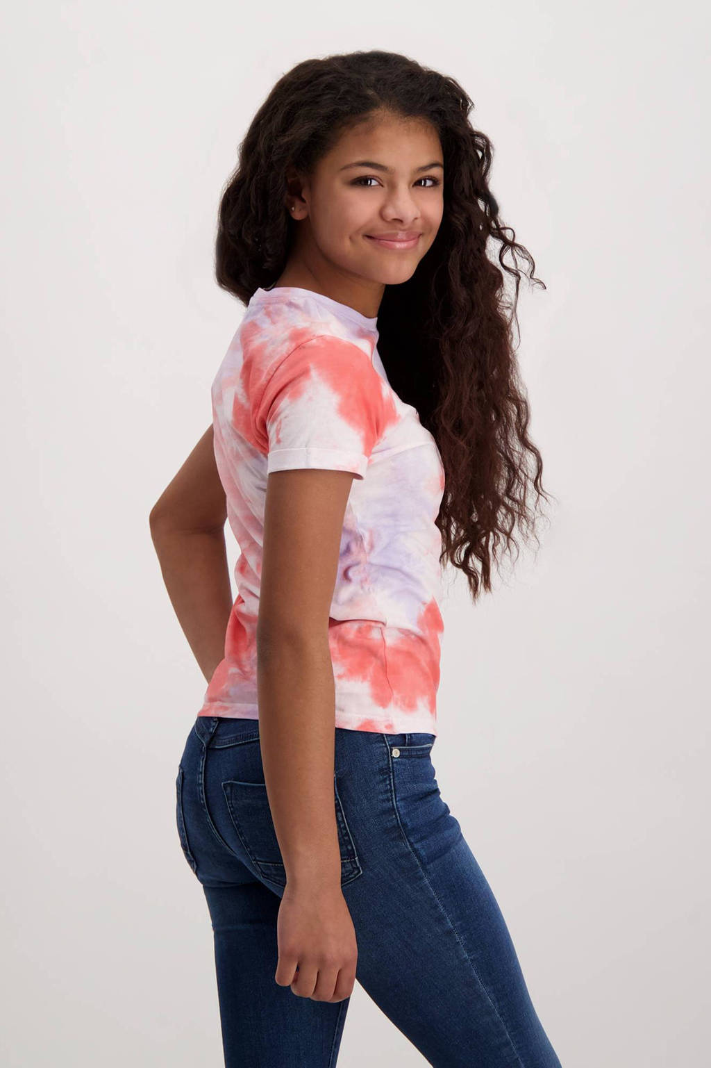 Cars tie-dye T-shirt roze
