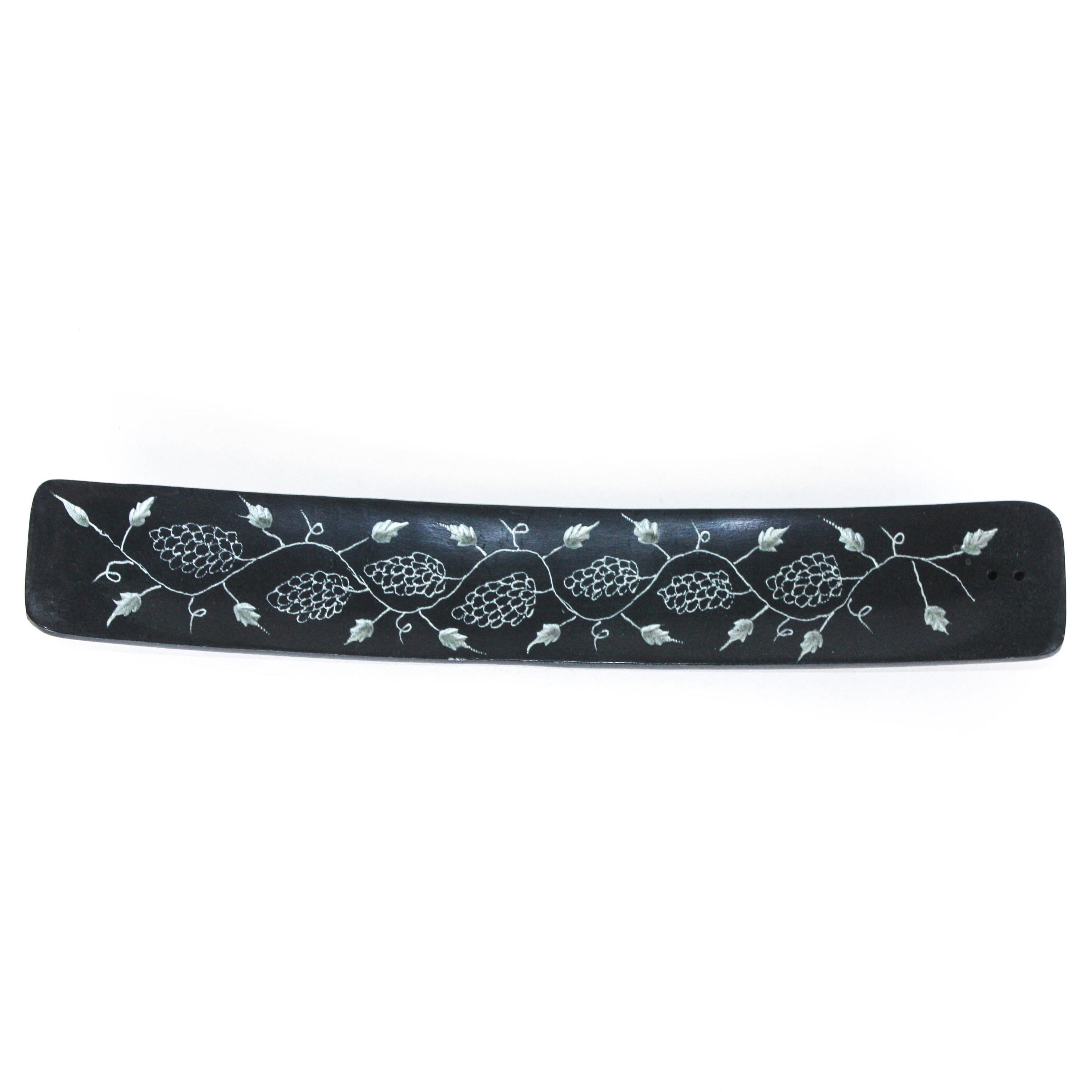 Räucherstäbchenhalter mit Traubenmuster, schwarz, L 25 cm, B 4 cm, H 3 cm günstig bestellen