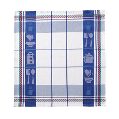 Torchons en coton jacquard motif ustensiles de cuisine - lot de 3 ou 6