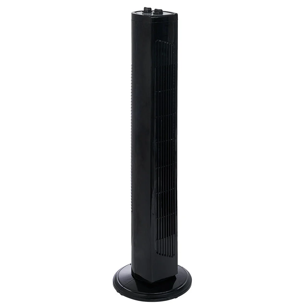 Ventilateur tour oscillant noir 24x24xH75cm 45W