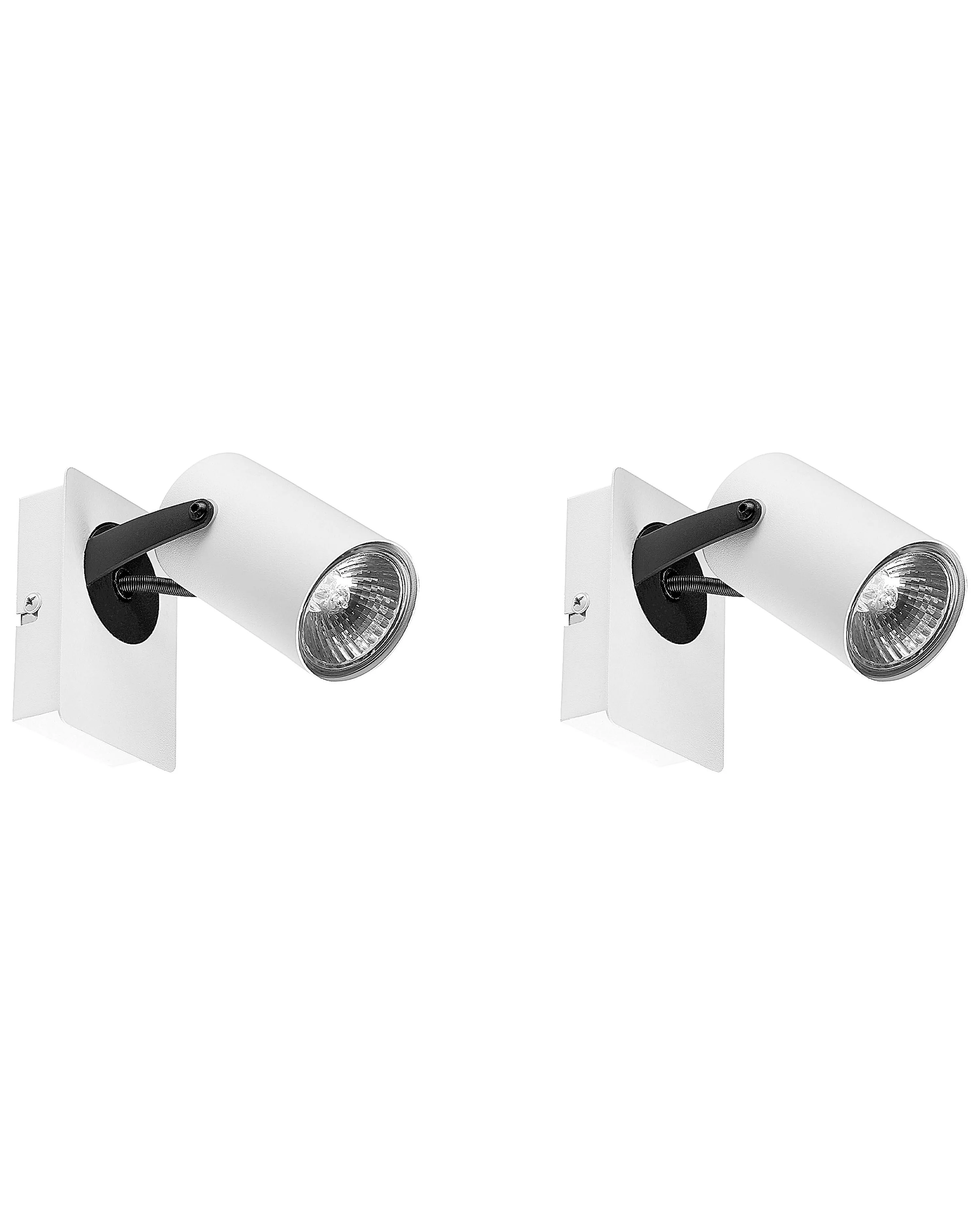 Set van 2 spotlampen KLIP verstelbaar Metaal Wit
