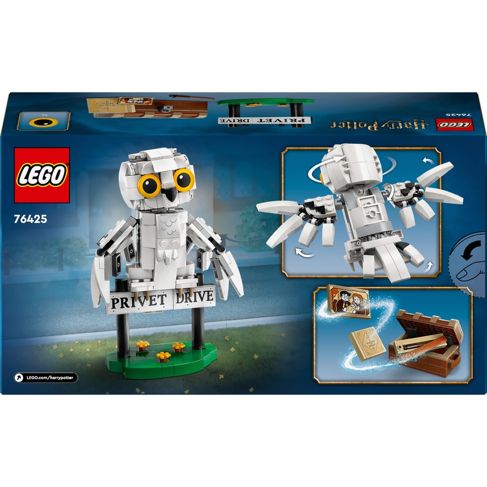 LEGO Harry Potter 76425 Hedwig im Ligusterweg 4 Spielzeug-Eulen-Set