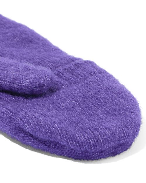 moufles maillées pour femmes bleu