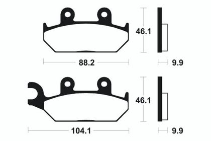 Plaquettes de freins Tecnium route organique - MA150