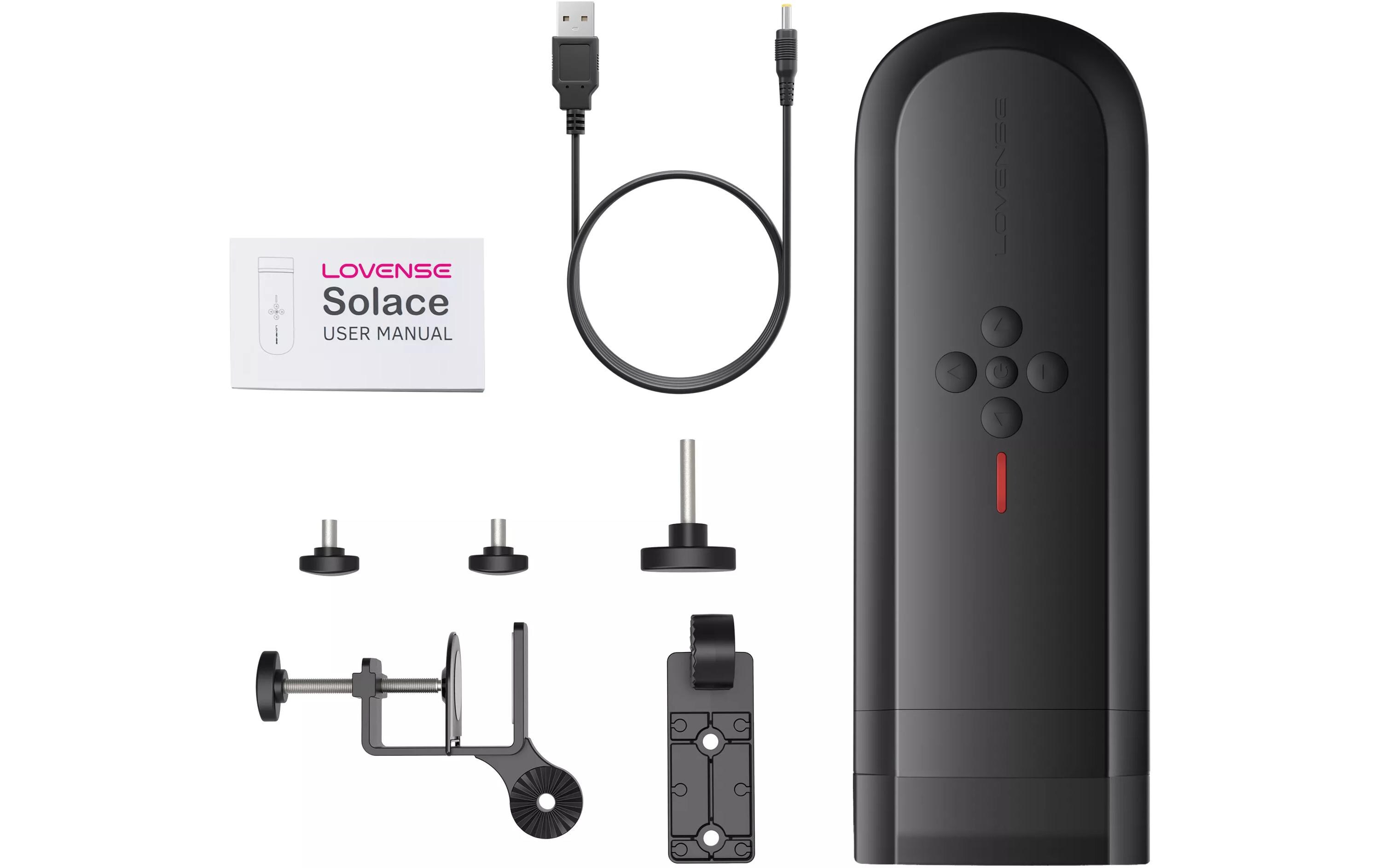 Masturbator Solace Schwarz<br>Automatischer Stossender Masturbator