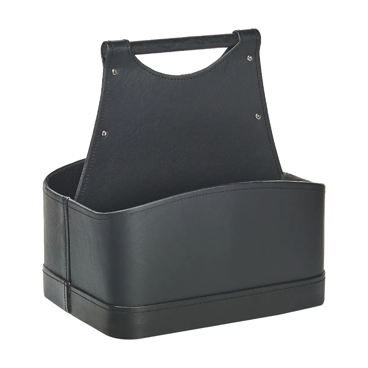Beliani Panier Cuir PU Gris Graphite