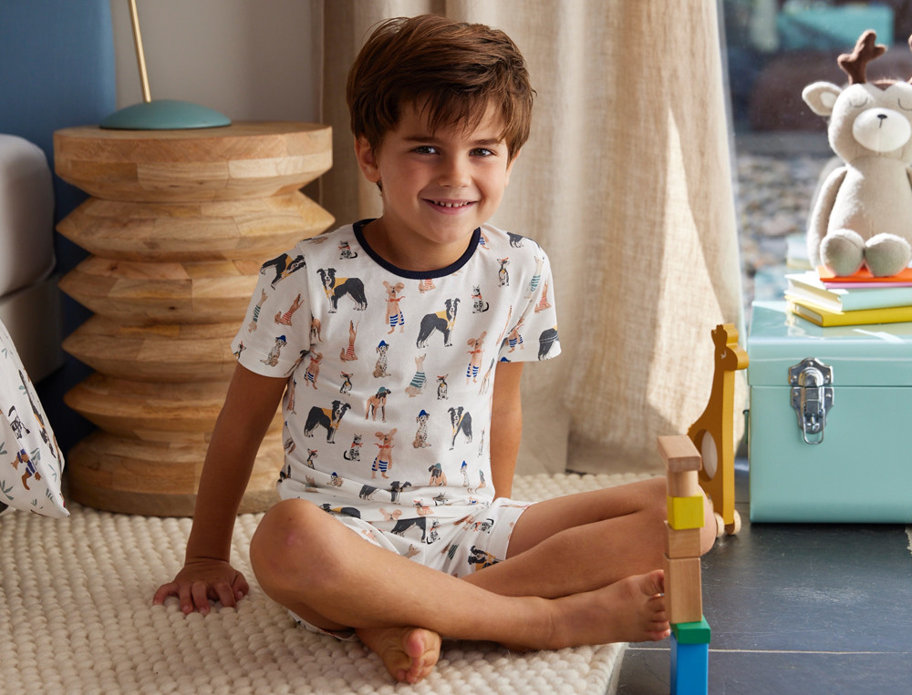 Pyjama short enfant-Chiens et chat