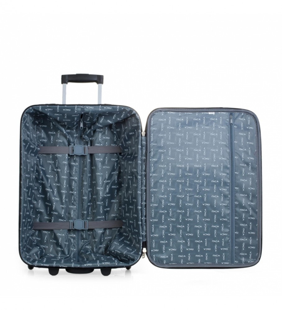 Mala de cabine ITACA com 2 rodas T71950 preta - 55x39x18cm -