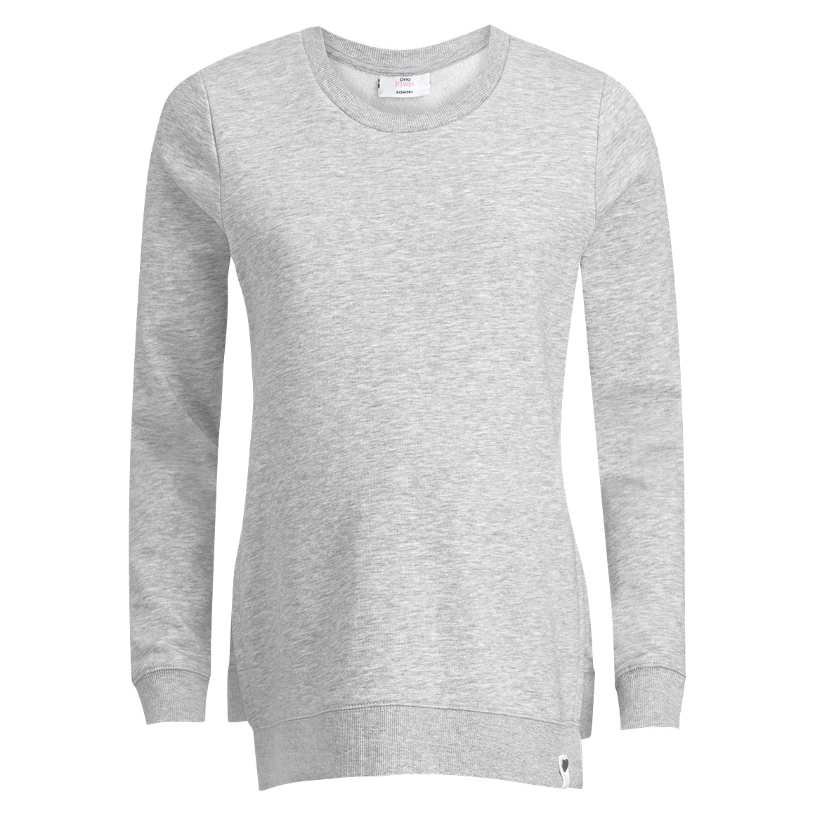 Gina Mama Damen Umstands-Sweatshirt mit Stillfunktion hellgrau