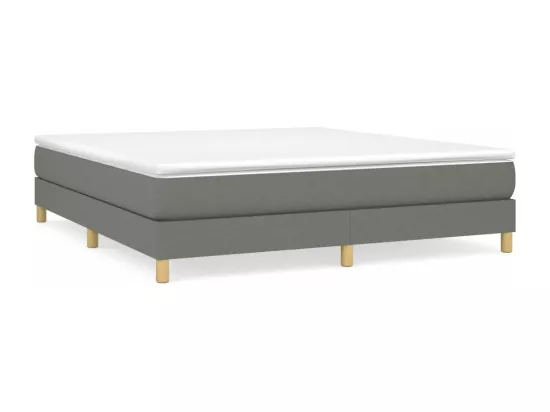 Sommier à lattes de lit Gris foncé 160x200 cm Tissu