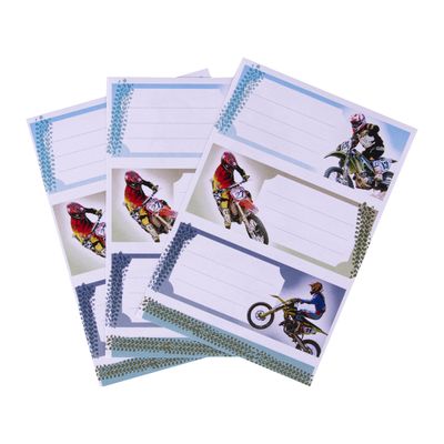 Apli Motos - 9 Étiquettes scolaires - 36 x 81 mm