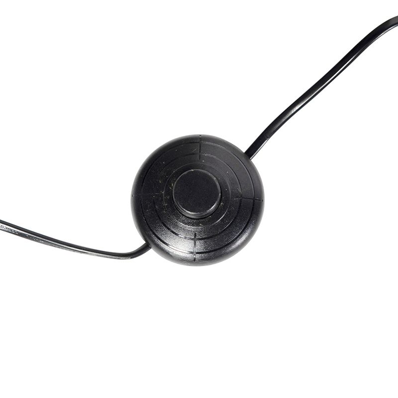 Vloerlamp tripod zwart hout met zwarte kap 50 cm - Puros