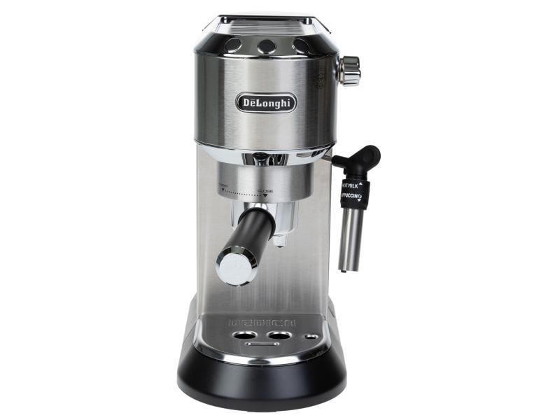 De'Longhi Siebträgermaschine Dedica EC 685.M Silber Kompakte Kaffeemaschine im Metallic-Look mit Siebträger