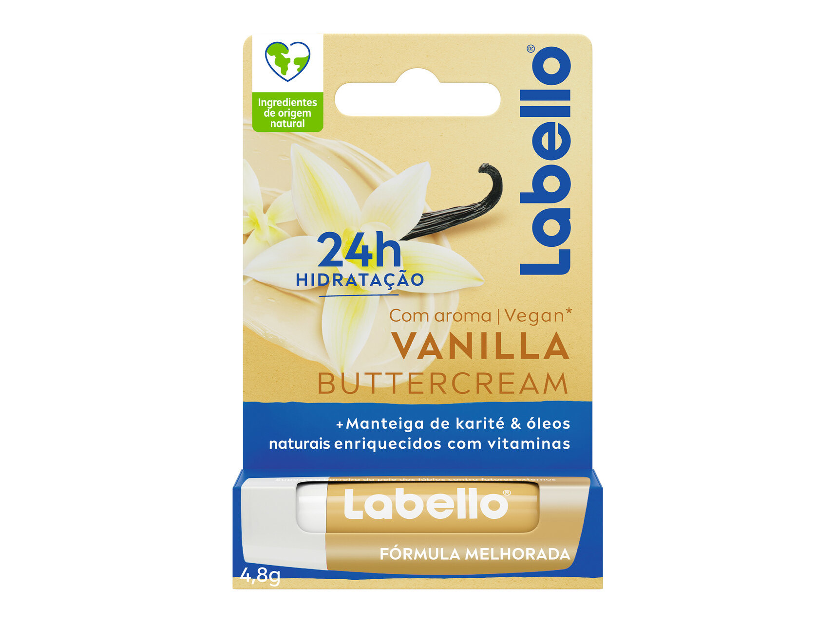 BATOM CUIDADO DOS LÁBIOS BAUNILHA LABELLO 48G