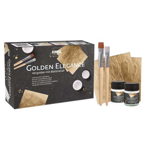 KREUL Golden Elegance Set, Vergolden mit Blattmetall