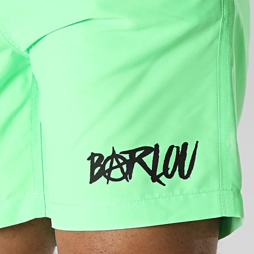 Short De Bain Barlou Vert Fluo Noir