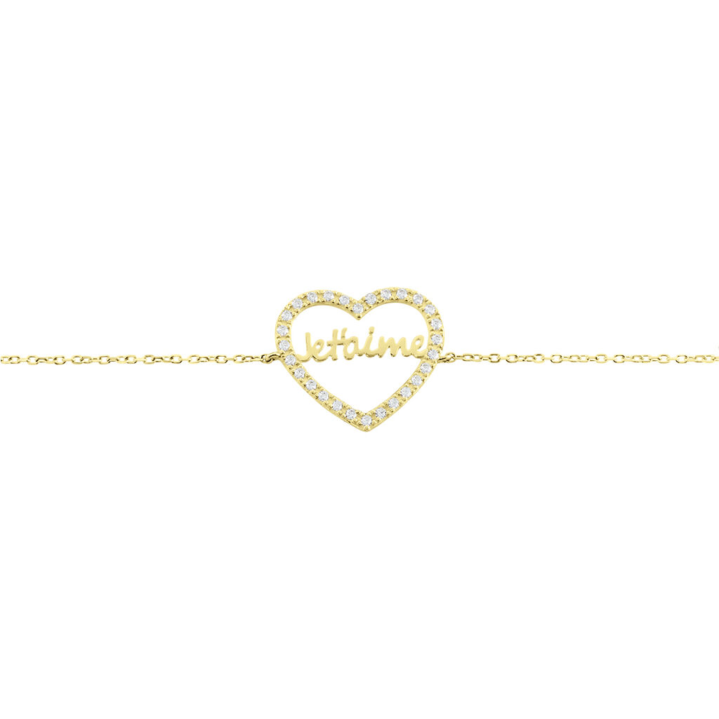 Bracelet Or Jaune Derry Oxyde De Zirconium