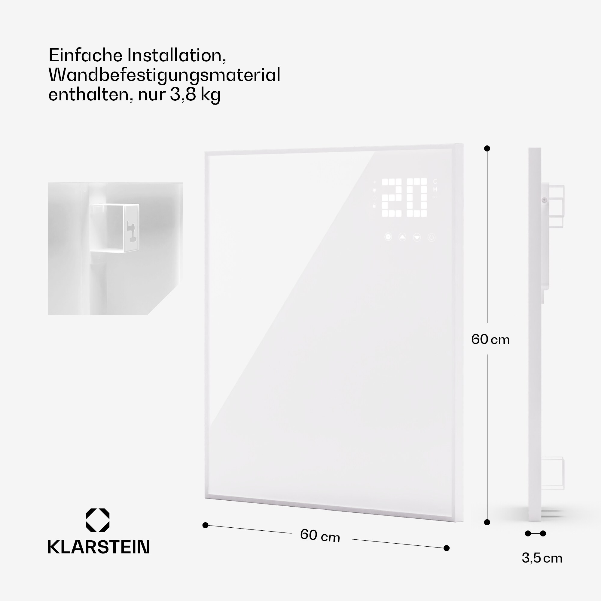 Wonderwall Smart Bornholm Infrarotheizung 70x60cm App 360W