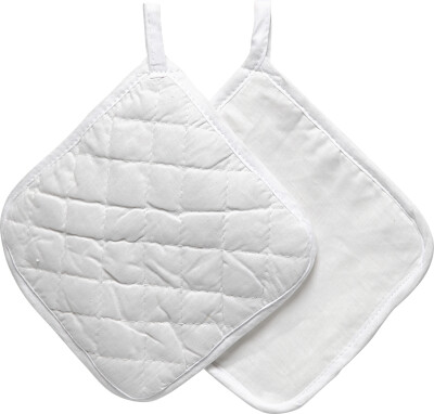 Grydelapper - Str. 20X20 CM - 145 G - Hvid - 1 Par