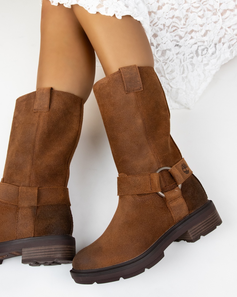 Timberland Tall Pull On Bikerboots  - bruin
