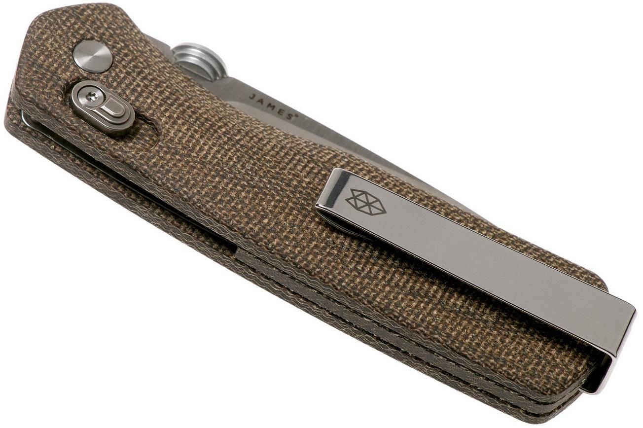 The James Brand The Carter, od green micarta, stainless zakmes KN108127-00
