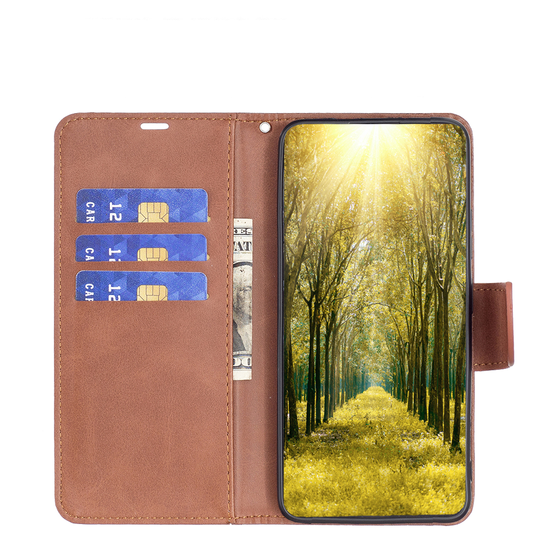 Samsung Galaxy S24 FE Leder Tasche Flip Cover mit Kartenfächer Vintage Look   Trageschlaufe - Braun