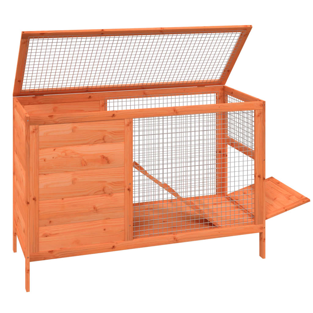 Clapier marron 103x44x69,5 cm bois de pin massif