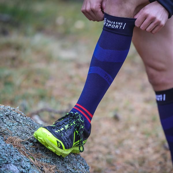 Chaussette compression THUASNE CHAUSSETTES UP ACTIV RUNTRAIL S BLEU NOIR