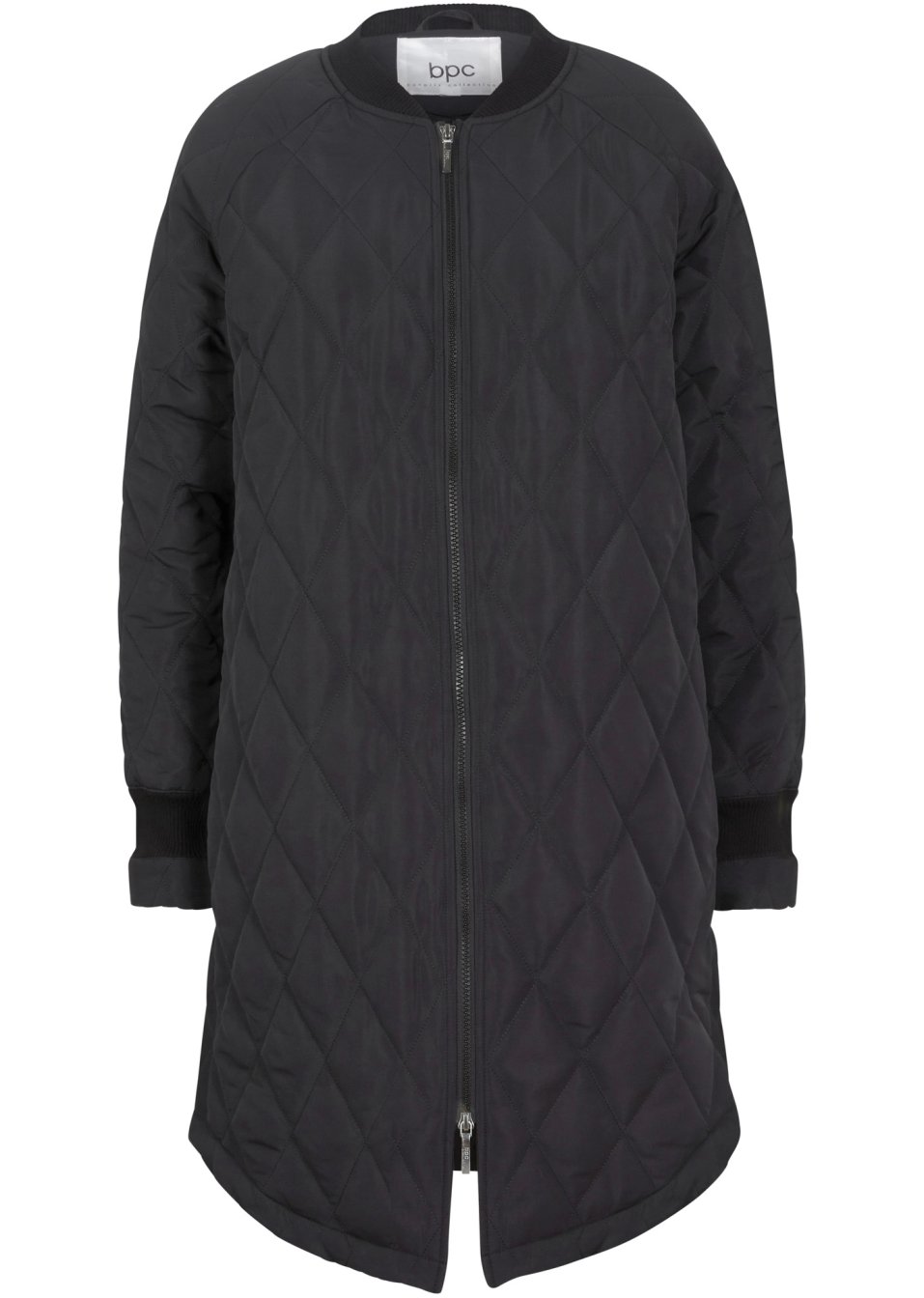 Manteau matelassé avec col en maille, légèrement rembourré