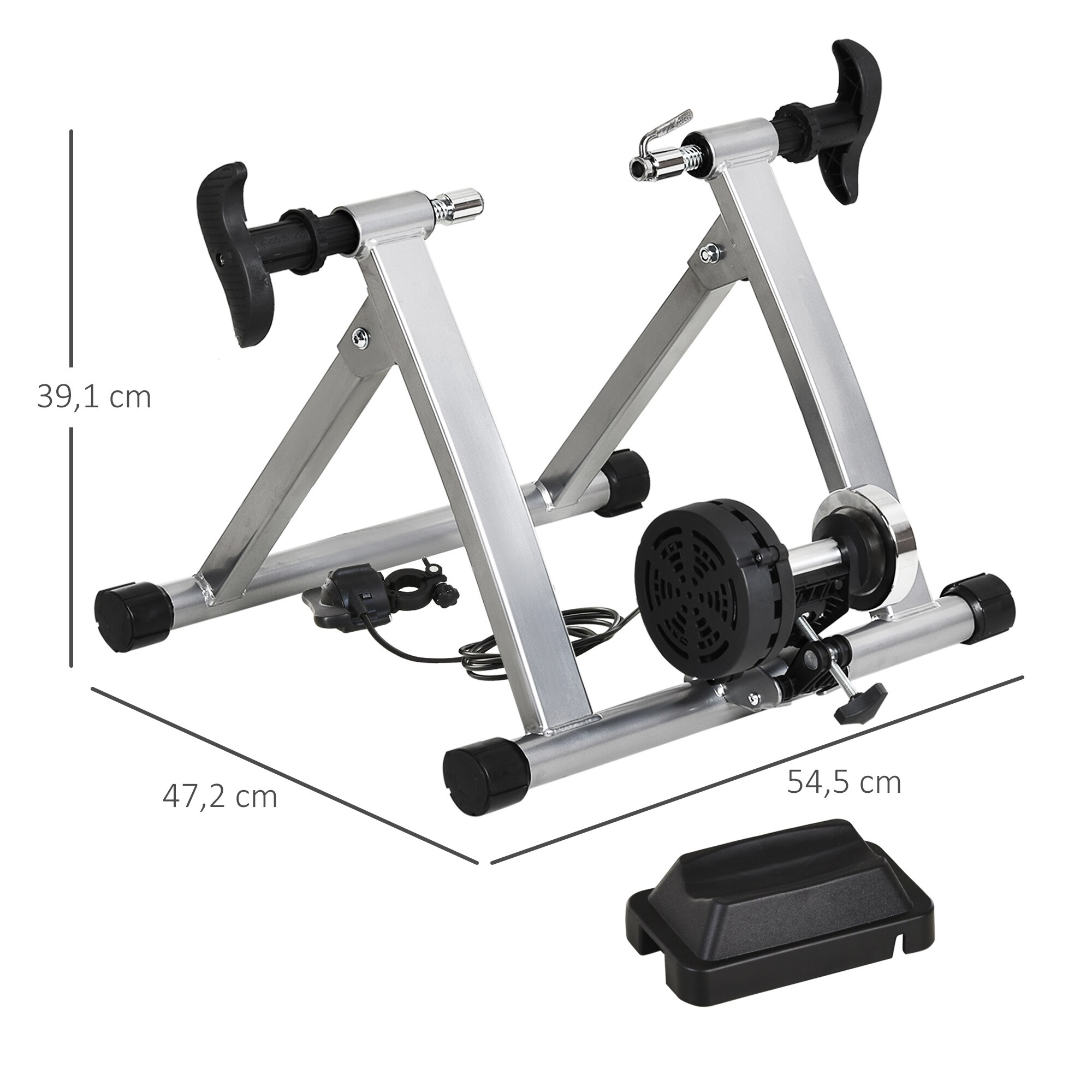 HOMCOM Heimtrainer mit Magnetbremse silber 47,2 x 54,5 x 39,1 cm (LxBXH)