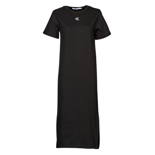 Calvin Klein Jeans - CK RIB LONG T-SHIRT DRESS - Noir