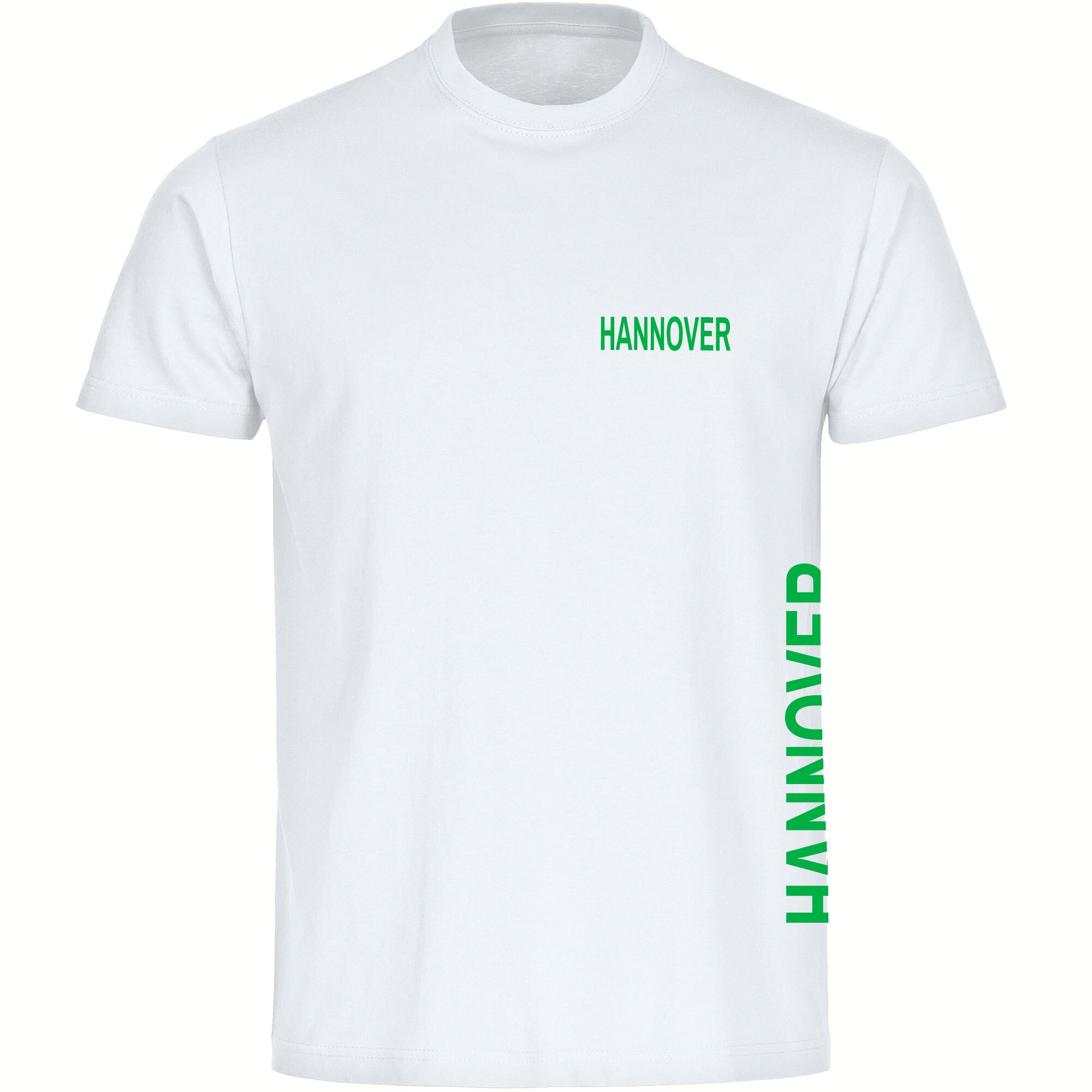 multifanshop® Herren T-Shirt - Hannover - Brust & Seite - Druck grün