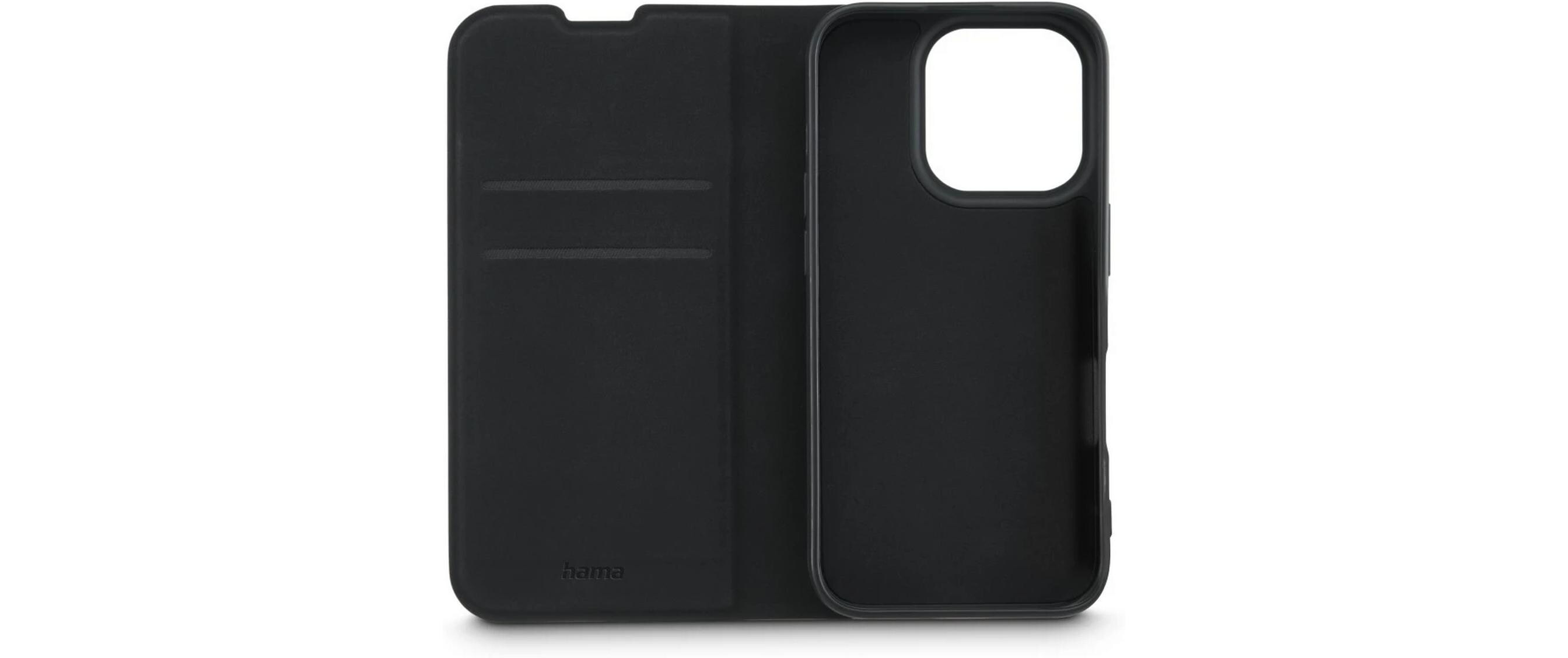 Book Cover Daily Protect Schwarz für iPhone 16 Pro MaxHama Daily Protect Handy-Schutzhülle 17.5 cm (6.9